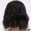 SHANGKE Short Wavy Wigs for Black Women African American Synthetic Hair Purple Wigs with Bangs Heat Resistant Wig