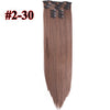 Leeons 16 colors 16 clips Long Straight Synthetic Hair Extensions Clips in High Temperature Fiber Black Brown Hairpiece