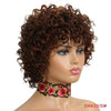 Rebecca Short Loose Curly Wigs For Black Women Peruvian Remy Bouncy Curly Human Hair Wigs 10 Color Free Shipping