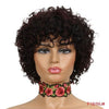 Rebecca Short Loose Curly Wigs For Black Women Peruvian Remy Bouncy Curly Human Hair Wigs 10 Color Free Shipping