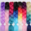 MERISIHAIR 24 inch Jumbo Braids Long Ombre Jumbo Synthetic Braiding Hair Crochet Blonde Pink Blue Grey Hair Extensions African