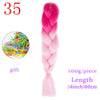 MERISIHAIR 24 inch Jumbo Braids Long Ombre Jumbo Synthetic Braiding Hair Crochet Blonde Pink Blue Grey Hair Extensions African