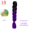MERISIHAIR 24 inch Jumbo Braids Long Ombre Jumbo Synthetic Braiding Hair Crochet Blonde Pink Blue Grey Hair Extensions African
