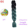 MERISIHAIR 24 inch Jumbo Braids Long Ombre Jumbo Synthetic Braiding Hair Crochet Blonde Pink Blue Grey Hair Extensions African