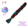 MERISIHAIR 24 inch Jumbo Braids Long Ombre Jumbo Synthetic Braiding Hair Crochet Blonde Pink Blue Grey Hair Extensions African