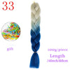 MERISIHAIR 24 inch Jumbo Braids Long Ombre Jumbo Synthetic Braiding Hair Crochet Blonde Pink Blue Grey Hair Extensions African
