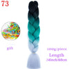 MERISIHAIR 24 inch Jumbo Braids Long Ombre Jumbo Synthetic Braiding Hair Crochet Blonde Pink Blue Grey Hair Extensions African
