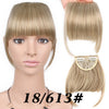 AliLeader Black Brown Blonde Fake Fringe Clip In Bangs Hair Extensions With High Temperature Synthetic Fiber