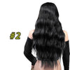 SHANGKE 26" Long Mix Purple Womens Wigs with Bangs Heat Resistant Synthetic Kinky Curly Wigs for Women African American