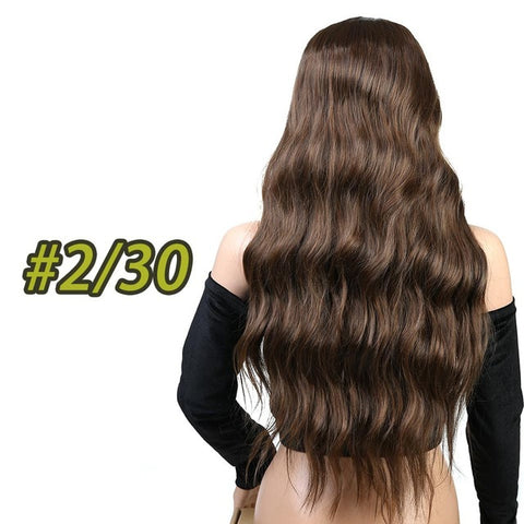 SHANGKE 26" Long Mix Purple Womens Wigs with Bangs Heat Resistant Synthetic Kinky Curly Wigs for Women African American
