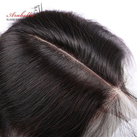 2x6 Kim K Brazilian Straight Hair Lace Closure Pre Plucked Bleached Knots Kim K Middle Part With Baby Hair Remy Closure Arabella